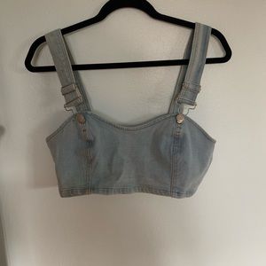 Denim bralettle/crop top